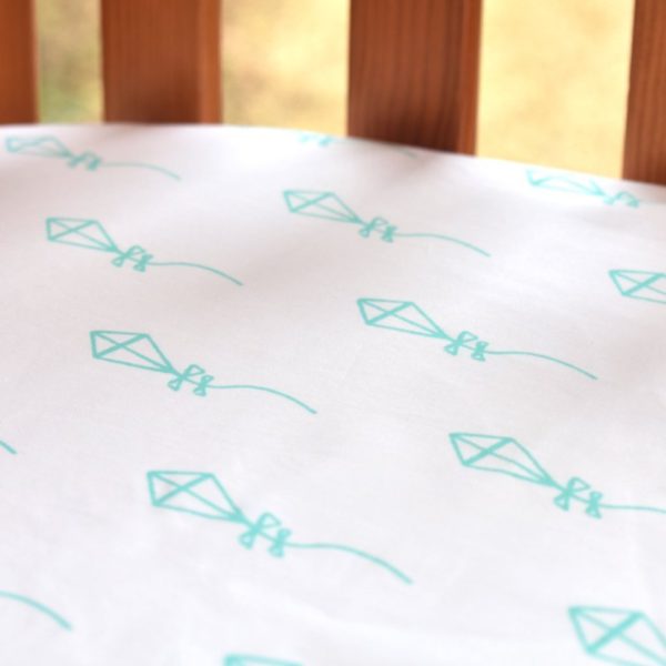 Fitted Cot Bed Sheet (Kites Print) 1