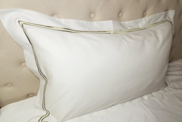 Double Cord Line Oxford Organic Pillowcases 2