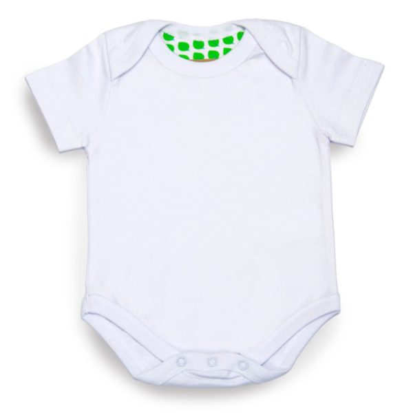 Organic White Short Sleeved Bodysuit 1