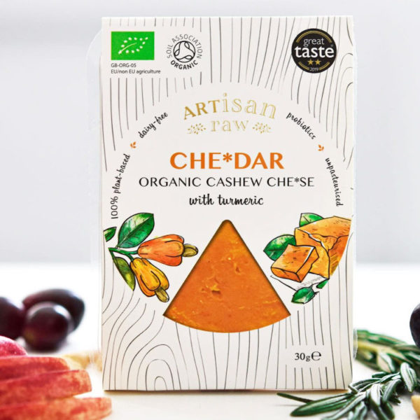 Organic Vegan Cheese. Cheddar Style And Dairy-Free Cheese