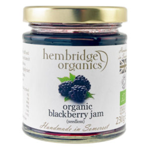 Vibrant and delightful organic blackberry jam