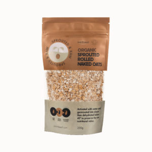 Sprouted & raw organic rolled naked oats - delicious wholegrain