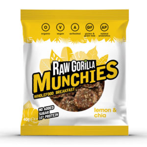 Raw Gorilla Lemon & Chia Munchies | Vegan | Organic | No added sugar