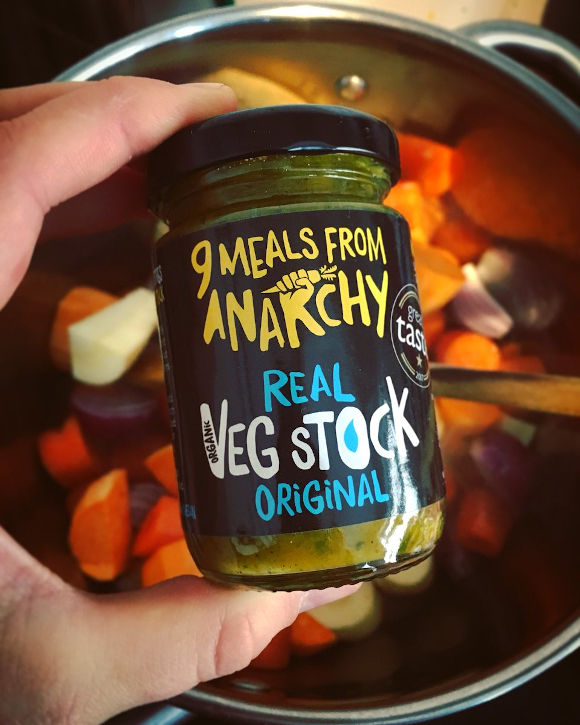 9 Meals From Anarchy makes the most nourishing and best tasting veg stock on the market