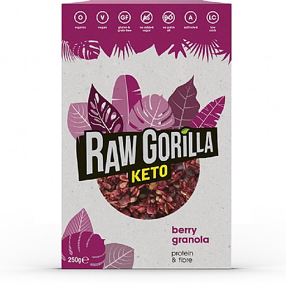 100% Organic, Vegan And Keto Friendly Granola - Berry 250G 1