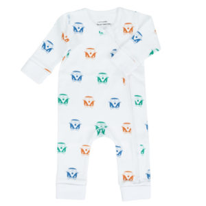 Camper Van organic cotton baby grow