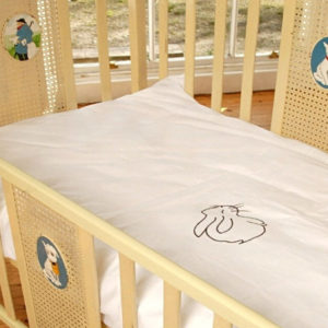 Bunny cot duvet cover 100% certified organic cotton