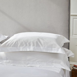 Classic white sateen organic pillowcase