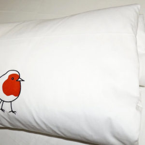 Robin red breast organic cot duvet cover