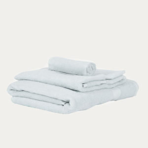 Luxury fair trade 100% organic cotton towels - arctic blue