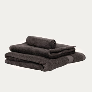 Luxury fair trade 100% organic cotton towels - smoky brown towels
